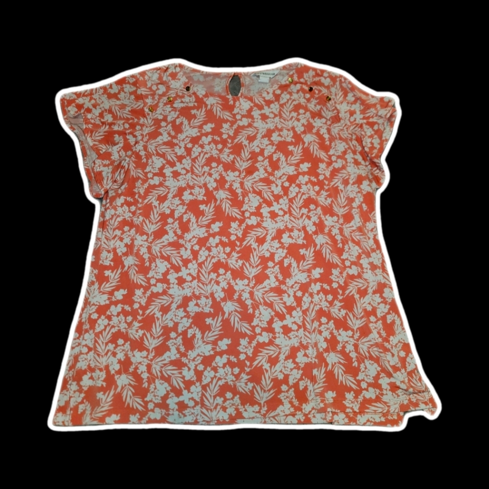 JCPenney Orange Floral Blouse
